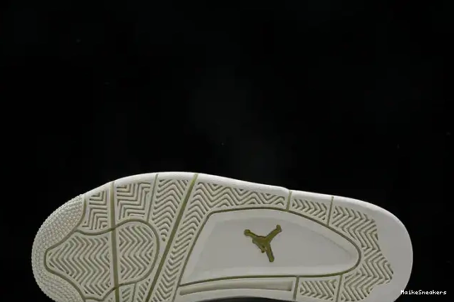 MaikeSneakers Gold Metallic Jordan 4 Retro AQ9129-170 0426